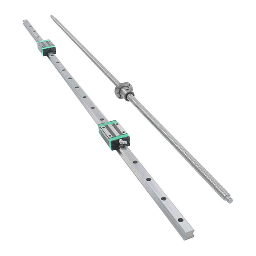 DURAFORCE New 2PCS Linear Guide Rail HGR20-1200mm + SFU1605-1200mm Ballscrew w/ BF12 Kit