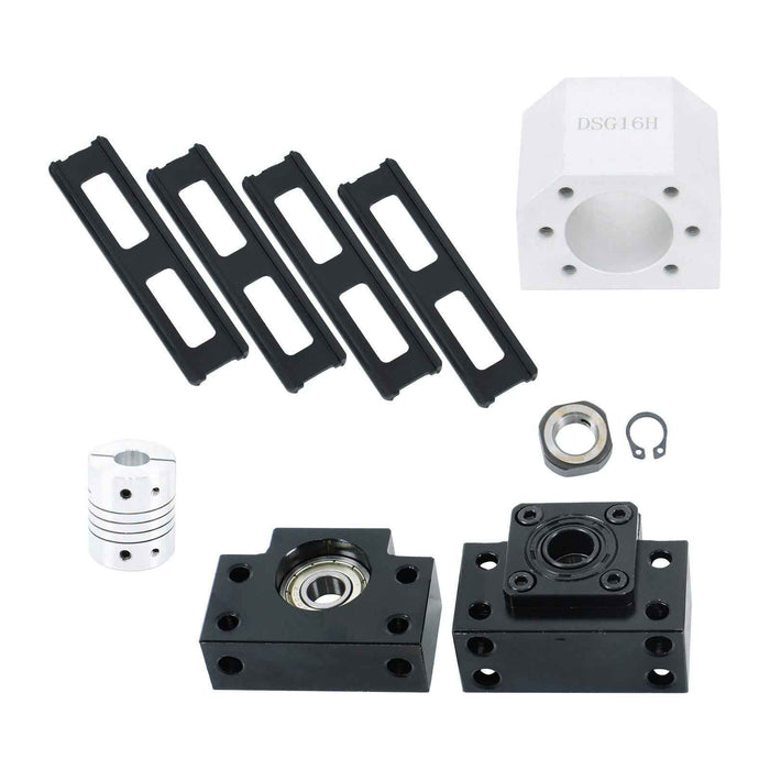 DURAFORCE New 2PCS Linear Guide Rail HGR20-1200mm + SFU1605-1200mm Ballscrew w/ BF12 Kit