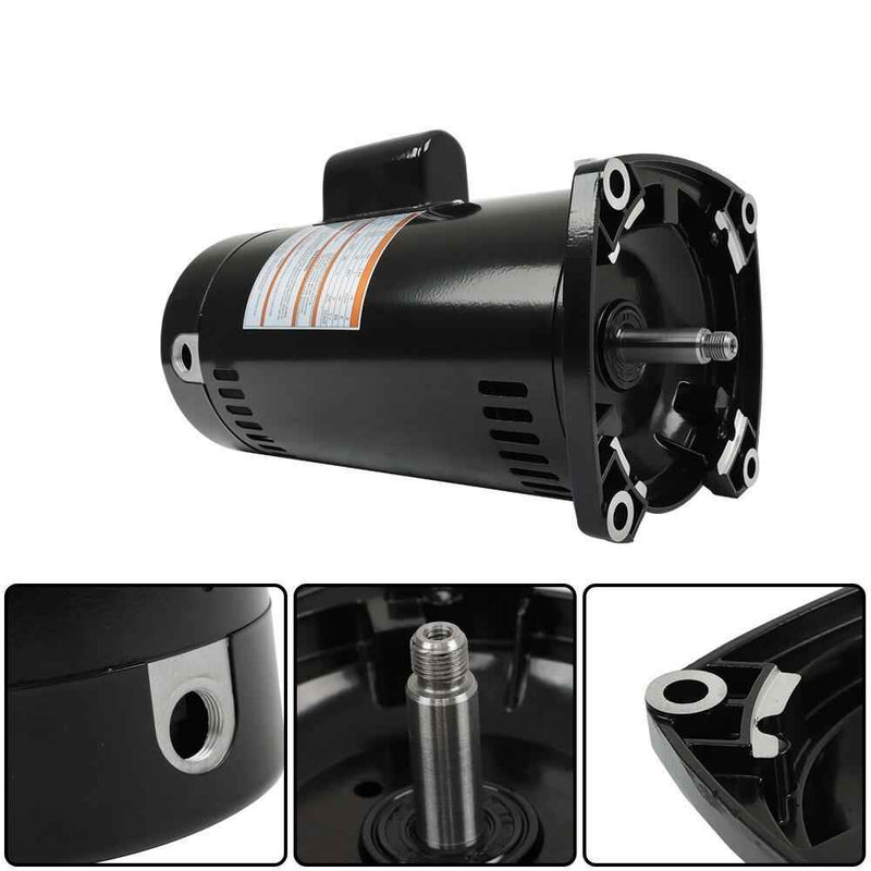 DURAFORCE USQ1202 Square Flange Pool Motor 2 HP 3450 RPM 48Y Frame