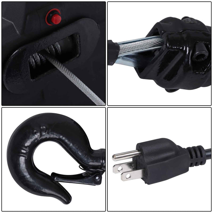 DURAFORCE Portable 1500W 2-in-1 Electric Hoist Power Winch 1100lbs Wireless Remote Control