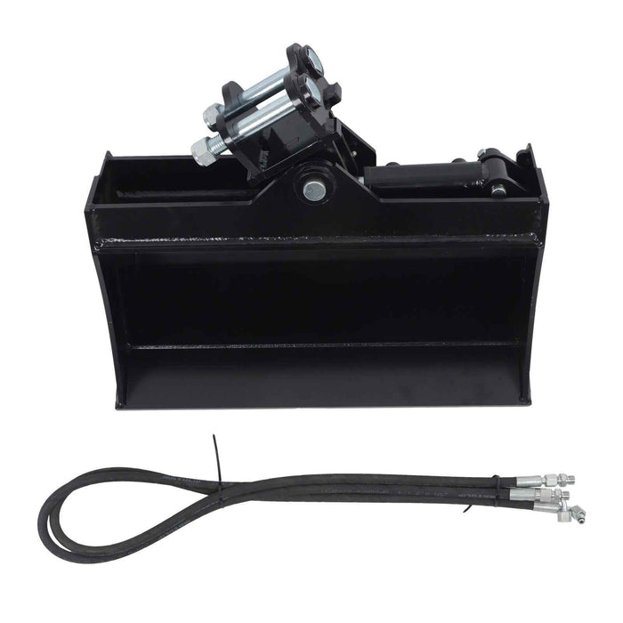 DURAFORCE Tilting Bucket Attachment 600mm for Mini Excavator Bucket with oil pipe + pins