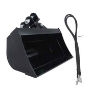 DURAFORCE Tilting Bucket Attachment 600mm for Mini Excavator Bucket with oil pipe + pins