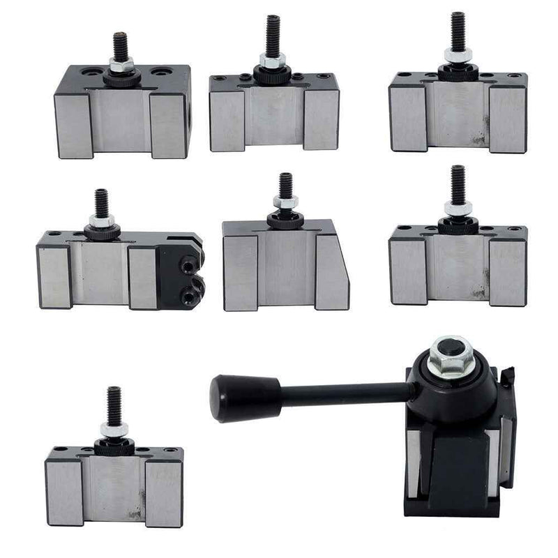 DURAFORCE 8Piece Set OXA 250-000 Wedge Type Tool Post Set Mini Lathe up to 8"