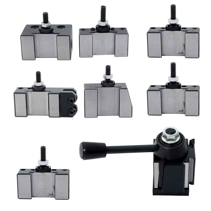 DURAFORCE 8Piece Set OXA 250-000 Wedge Type Tool Post Set Mini Lathe up to 8"