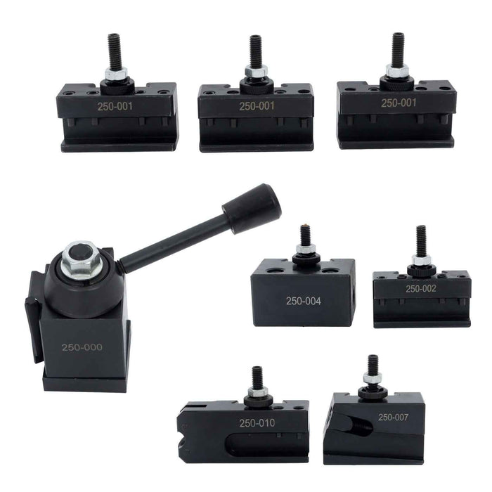 DURAFORCE 8Piece Set OXA 250-000 Wedge Type Tool Post Set Mini Lathe up to 8"