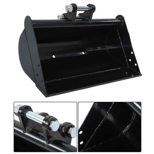DURAFORCE Plain Bucket Attachment 600mm for Mini Excavator Digger Bucket Replacement