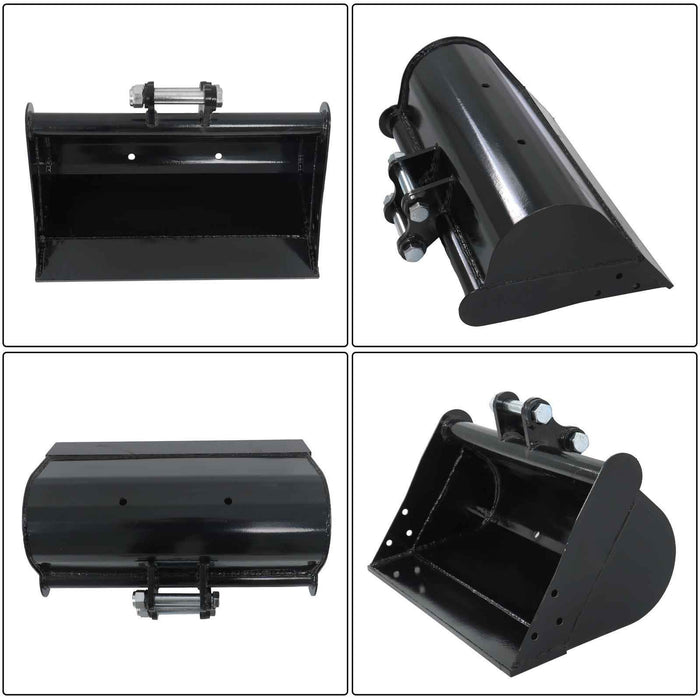 DURAFORCE Plain Bucket Attachment 600mm for Mini Excavator Digger Bucket Replacement