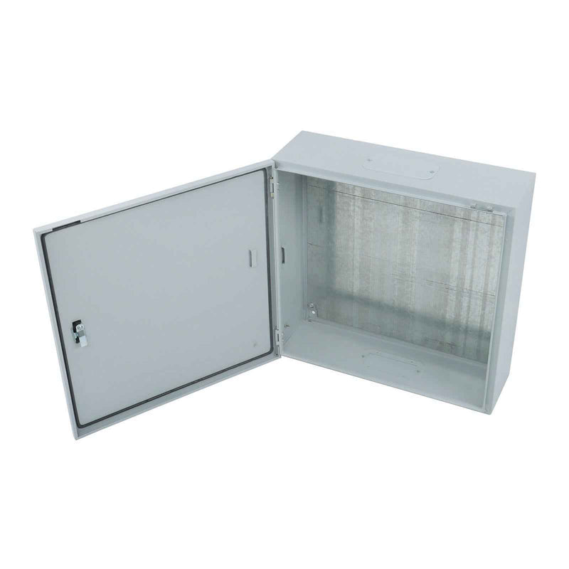 DURAFORCE Outdoor Steel Enclosure, 24 × 24 × 8'' NEMA 4X Electrical Box, Waterproof IP56