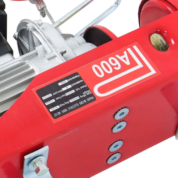 DURAFORCE 110V Mini Electric Hoist PA600 1320lbs & Wireless Remote Control Height 20-40ft