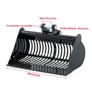 DURAFORCE 600mm Screening Bucket Attachment for 1 ton Mini Excavator Soil Rock Filtration