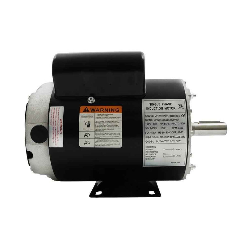 DURAFORCE 3450 RPM Electric Motor, 230V Single Phase Motor, Air Compressor Motor 5 HP