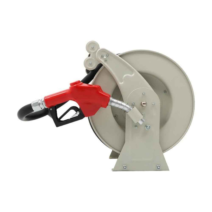 DURAFORCE High Quality Hand Powered 1" × 50 Feet 1 × Fuel Hose Reel With Fueling Nozzle