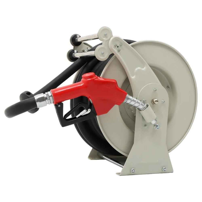 DURAFORCE High Quality Hand Powered 1" × 50 Feet 1 × Fuel Hose Reel With Fueling Nozzle