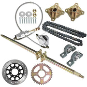 DURAFORCE Go Cart 44" ATV Quad Go Kart Rear Live Axle Kit Sprocket Brake Wheel Hub