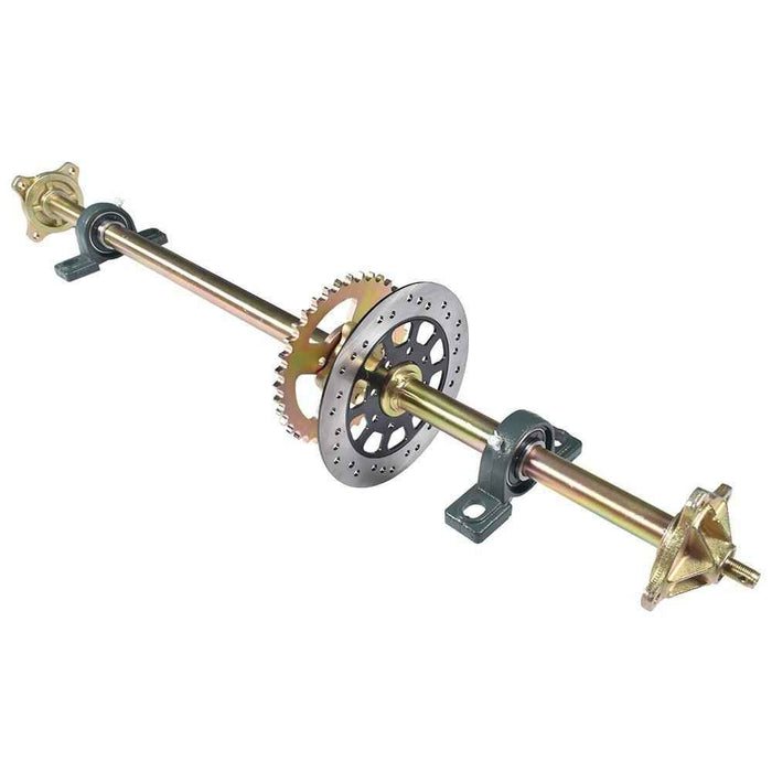 DURAFORCE Go Cart 44" ATV Quad Go Kart Rear Live Axle Kit Sprocket Brake Wheel Hub