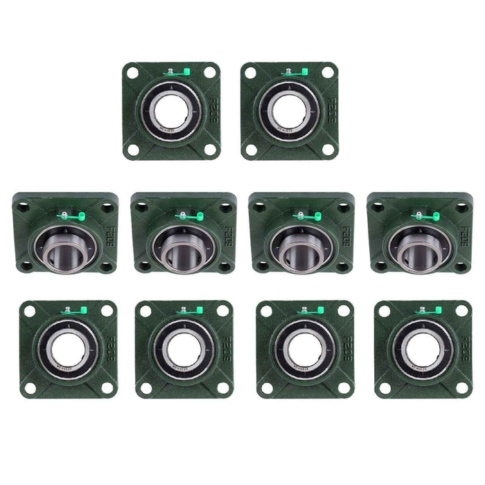 DURAFORCE New 10Pcs 1-3/4" Bore 4 Bolt Solid Base UCF209-28 Pillow Block Flange Bearing