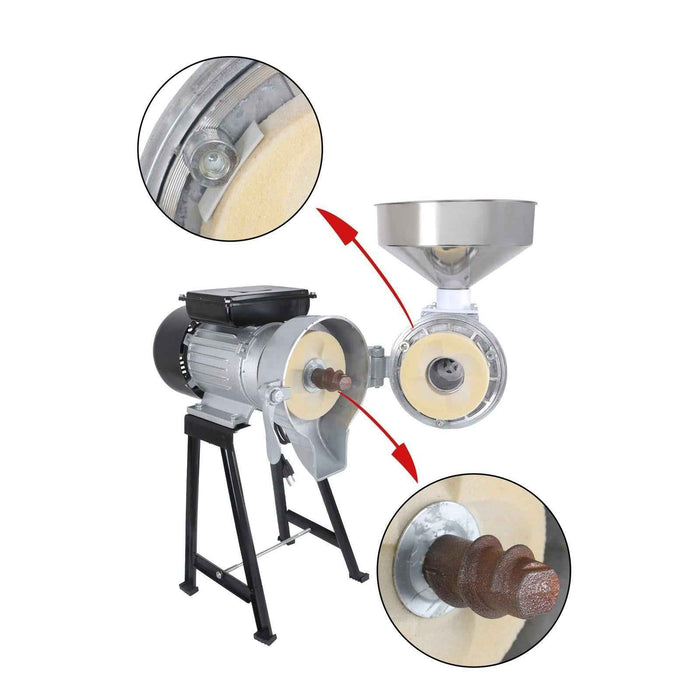 DURAFORCE Wet & Dry Corn Wheat Flour Cereal Electric Grinder Grain Mill 1500W 110V