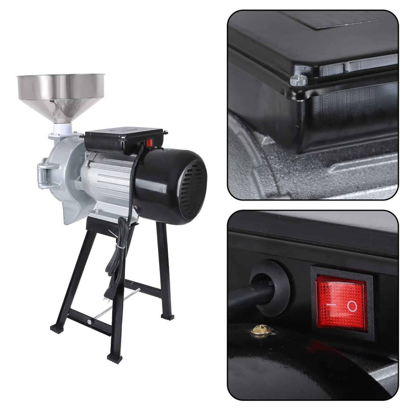 DURAFORCE Wet & Dry Corn Wheat Flour Cereal Electric Grinder Grain Mill 1500W 110V