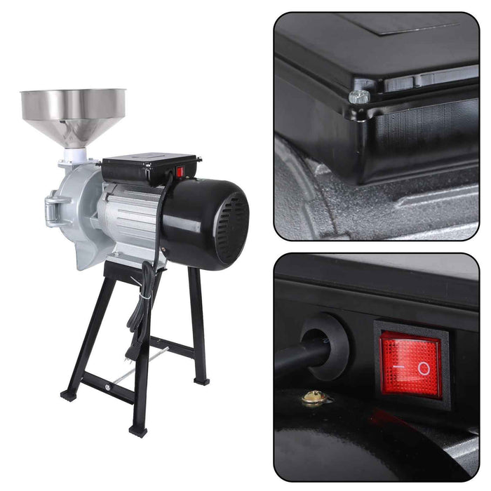 DURAFORCE Wet & Dry Corn Wheat Flour Cereal Electric Grinder Grain Mill 1500W 110V