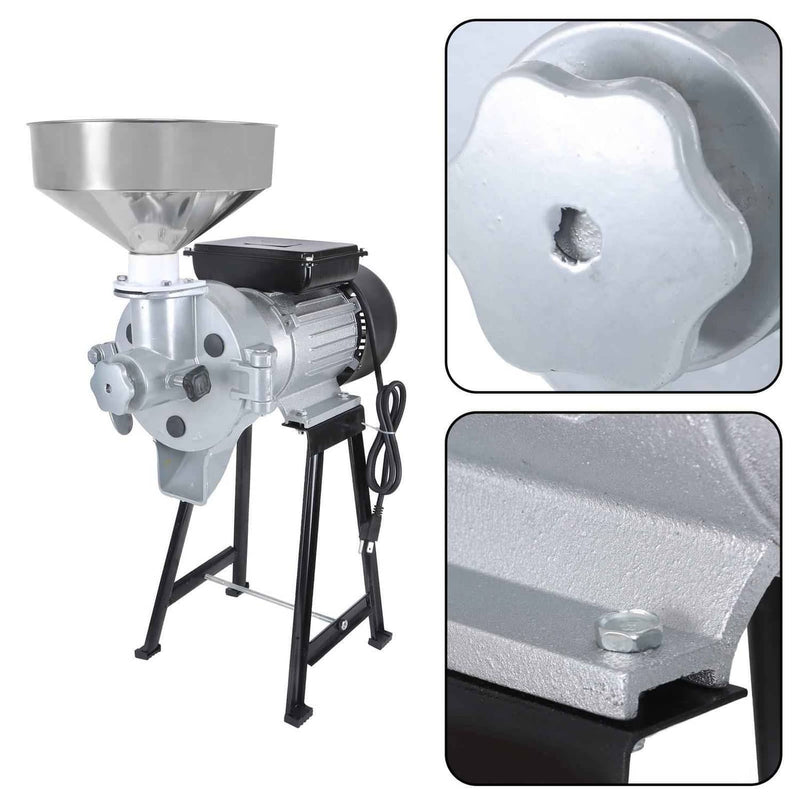 DURAFORCE Wet & Dry Corn Wheat Flour Cereal Electric Grinder Grain Mill 1500W 110V