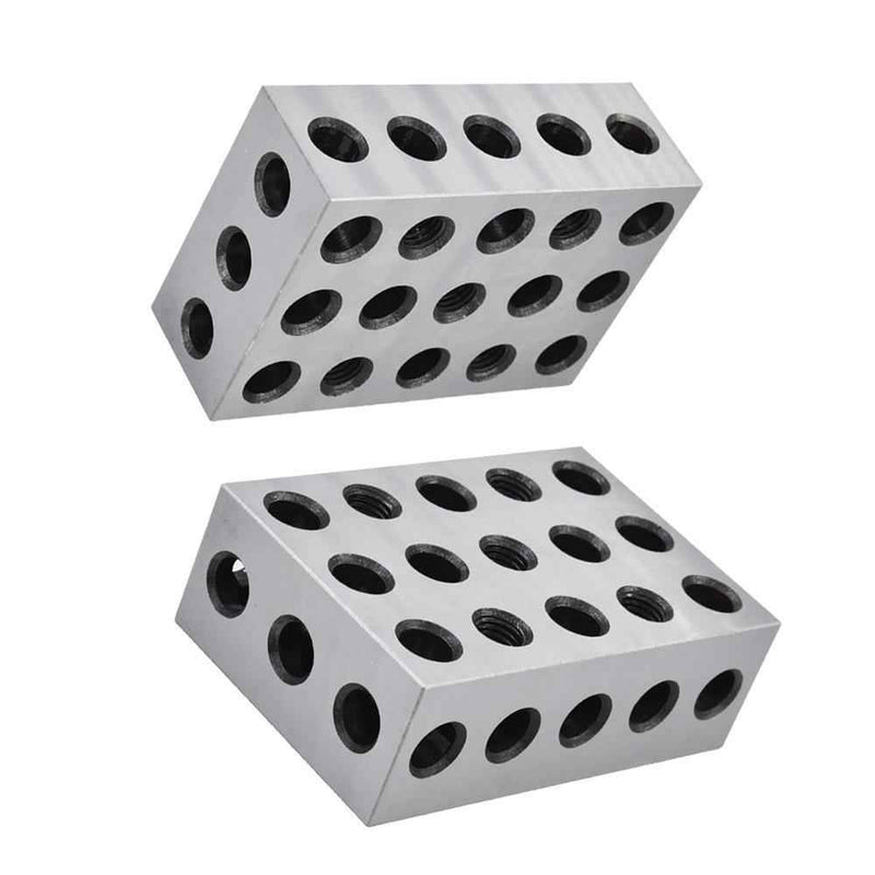DURAFORCE 2 Matched Pair 2-4-6 Blocks 23 Holes 0.0002" Machinist 246 Jig New
