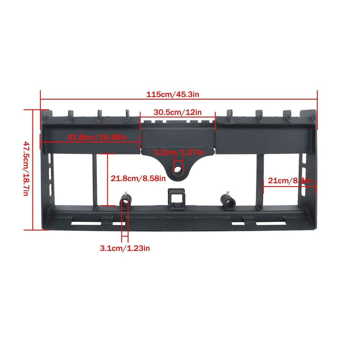 DURAFORCE W/ Receiver Hitch & Spear Sleeves Pallet Fork Frame 4000lb Heavy-Duty