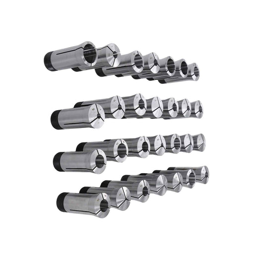 DURAFORCE New Precision Metric 5-C Collet Set 28 Pack with Rack 1mm TO 28mm 5C