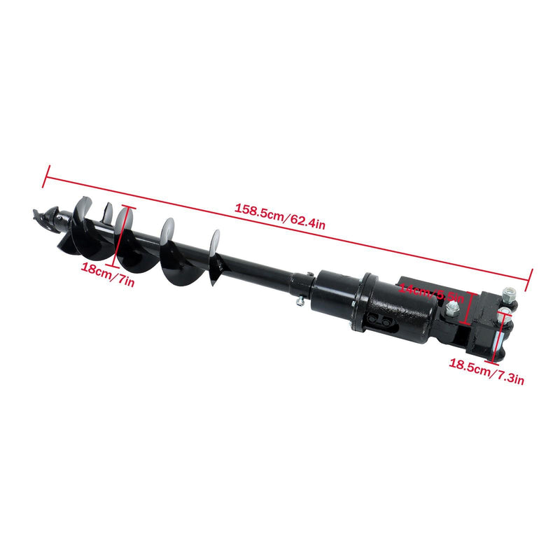 DURAFORCE 200mm Auger Drill Attachment For 1Ton-1.5Ton Mini Excavator Small Digger W/Pins