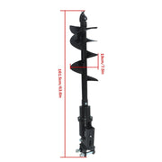 DURAFORCE 300mm Diameter Auger Drill For 1Ton-1.5Ton Mini Excavator W/ 2 pins & 2 pipes