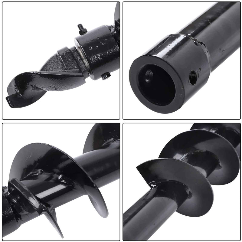DURAFORCE 150mm diameter Auger Post Hole Attachment for mini excavator W/ Drill pipe & bit