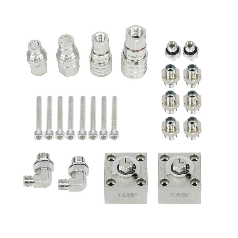 DURAFORCE Three Way Diverter Valves Excavator for 1-2 ton Mini Excavator w/ Quick Connects