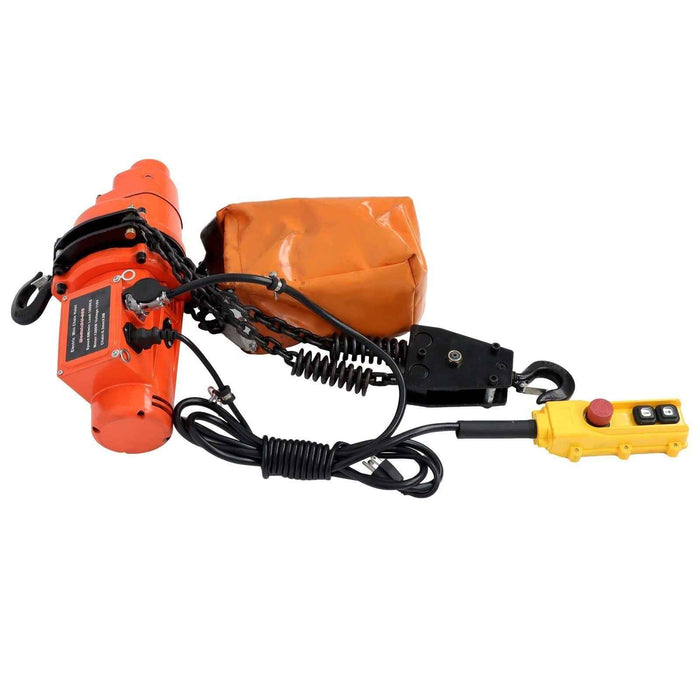 DURAFORCE 110V Electric Chain Hoist 2200lbs, 10ft Lift Height, 10 ft Wired Remote Control