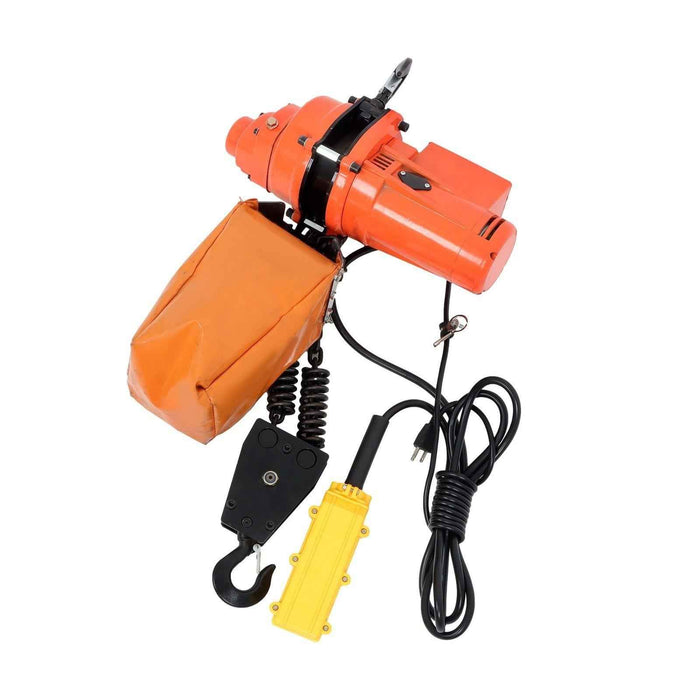 DURAFORCE 110V Electric Chain Hoist 2200lbs, 10ft Lift Height, 10 ft Wired Remote Control