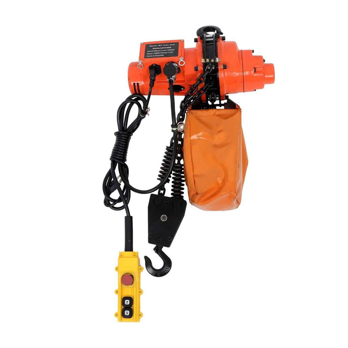 DURAFORCE 110V Electric Chain Hoist 2200lbs, 10ft Lift Height, 10 ft Wired Remote Control