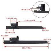 DURAFORCE Pallet Forks 60" Clamp On Bucket Loader Attachment Skid Steer Tractor Versatile