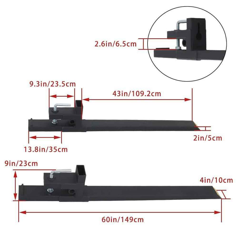 DURAFORCE Pallet Forks 60" Clamp On Bucket Loader Attachment Skid Steer Tractor Versatile
