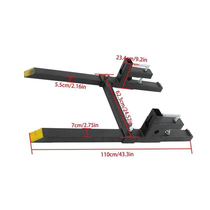 DURAFORCE 2000 Lbs 43 Inch Heavy Duty Quick Attach Bucket Forks Clamp On Pallet Forks