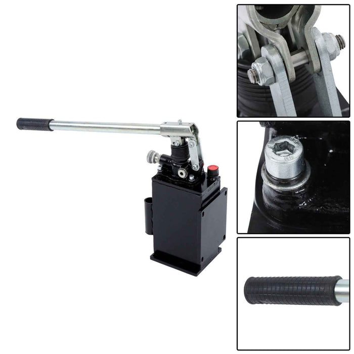 DURAFORCE 3600PSI Single Acting 1.5 Cid Hydraulic Hand Pump & 1 Qts Tank With Release Knob