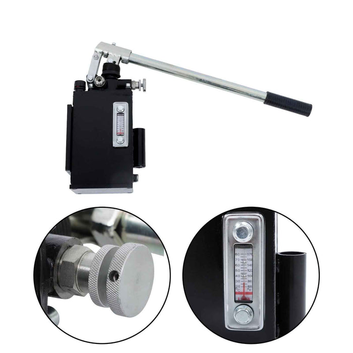 DURAFORCE 3600PSI Single Acting 1.5 Cid Hydraulic Hand Pump & 1 Qts Tank With Release Knob