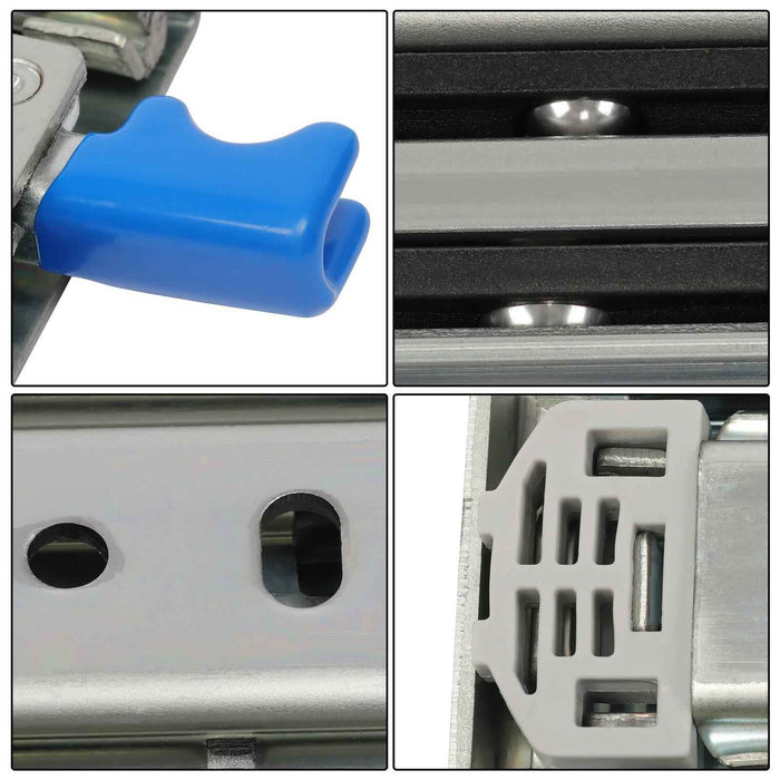 DURAFORCE 1 Pair Locking Drawer Slides 52 Inch Lock & Full Extension 500 lbs Load Capacity