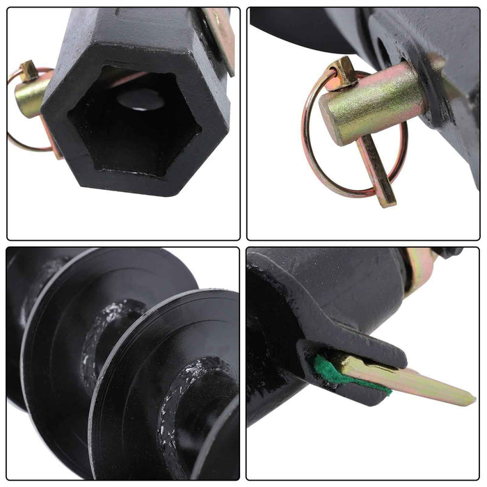 DURAFORCE 6" x 48" Auger Bit 2" Hex Post Hole Digger Attachment For mini Excavator