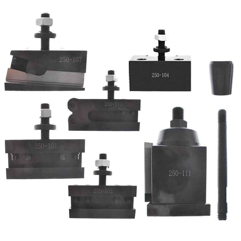 DURAFORCE 6 Pack AXA 250-111 Wedge Type Quick Change Tool Post Holder Set Swing Dia 12"