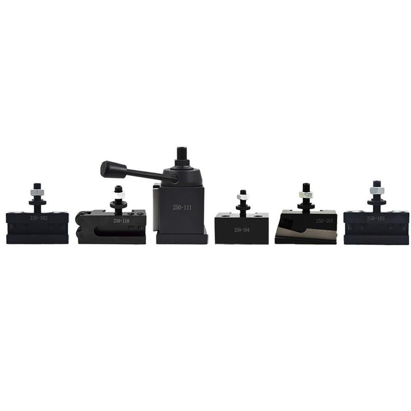 DURAFORCE 6 Pack AXA 250-111 Wedge Type Quick Change Tool Post Holder Set Swing Dia 12"