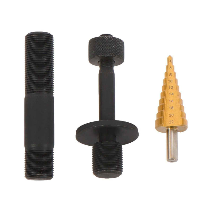 DURAFORCE 15T 1/2 Inch to 4 Inch Hydraulic Knockout Punch Driver Tool Kit with 10 Dies