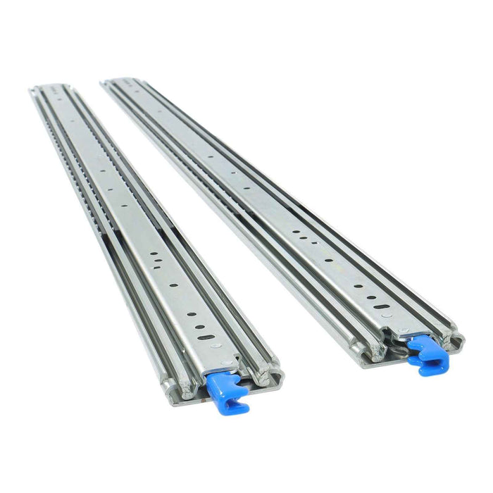 DURAFORCE 1 Pair Locking Drawer Slides 48 Inch Lock & Full Extension 500 lbs Load Capacity