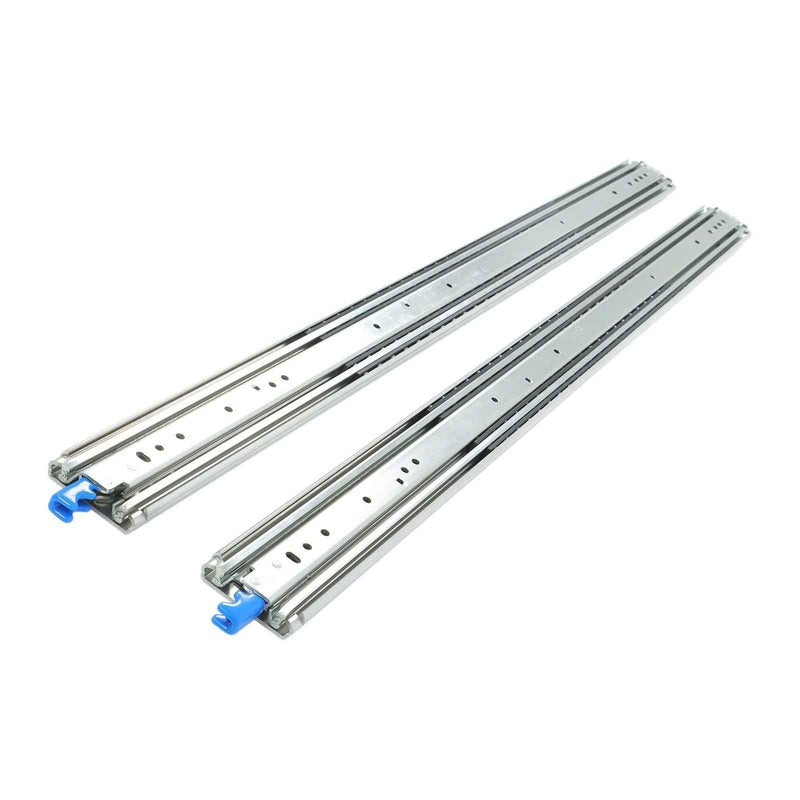 DURAFORCE 1 Pair Locking Drawer Slides 48 Inch Lock & Full Extension 500 lbs Load Capacity