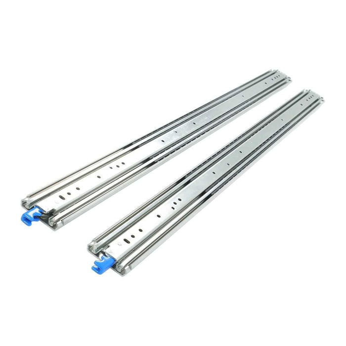 DURAFORCE 1 Pair Locking Drawer Slides 48 Inch Lock & Full Extension 500 lbs Load Capacity