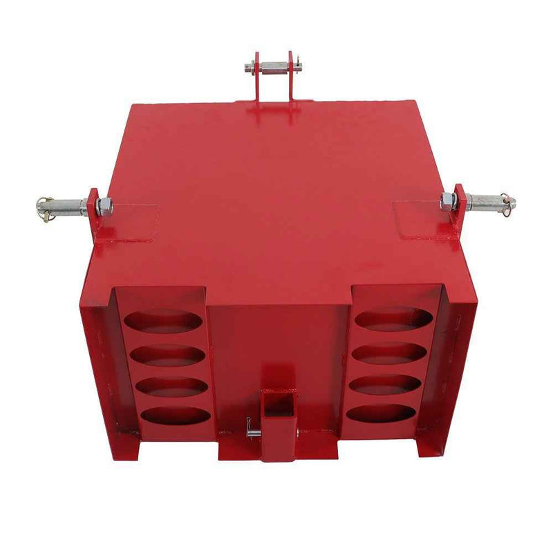 DURAFORCE 3 Point Heavy Duty Steel Hitch Ballast Box Tractor W/ Quick Hitch Receiver 2''