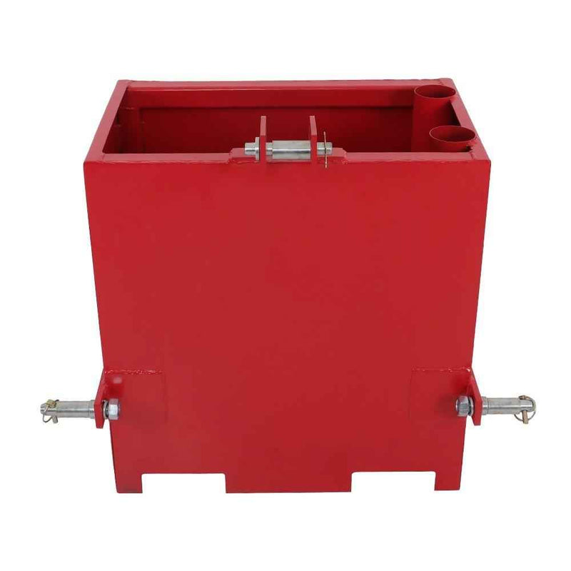 DURAFORCE 3 Point Heavy Duty Steel Hitch Ballast Box Tractor W/ Quick Hitch Receiver 2''