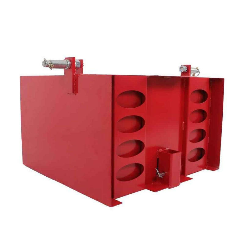 DURAFORCE 3 Point Heavy Duty Steel Hitch Ballast Box Tractor W/ Quick Hitch Receiver 2''